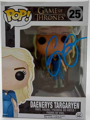 Emilia Clarke Signed Funko Pop #25 Daenerys Targaryen (Blue Ink) - Beckett COA