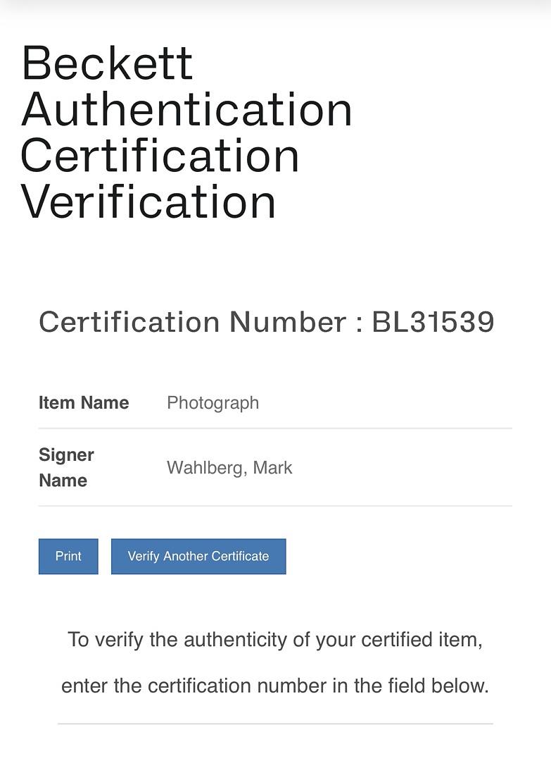 Mark Wahlberg Signed 11x14 Photo (Rock Star) - Beckett COA