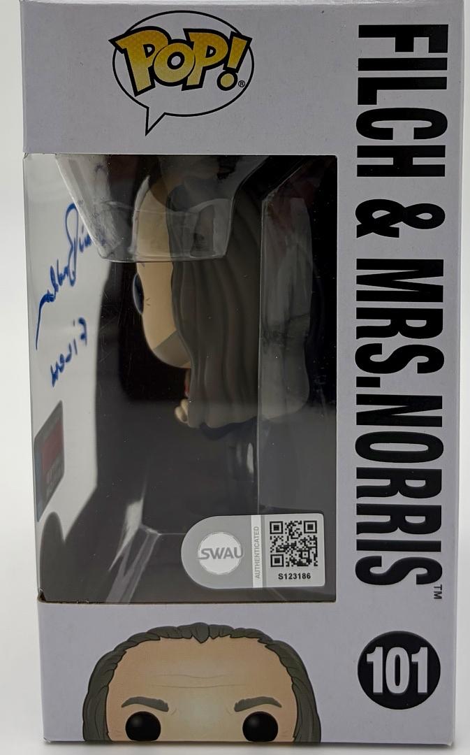 David Bradley Signed Funko Pop #101 Argus Filch (Harry Potter) w/character name - SWAU