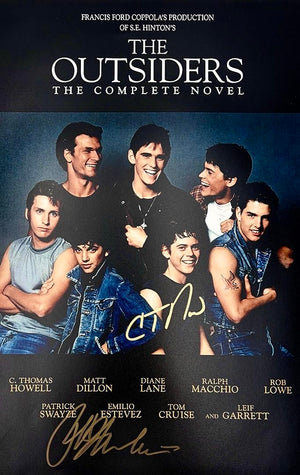 Ralph Macchio C. Thomas Howell signed 11x17 (The Outsiders) - JSA COA