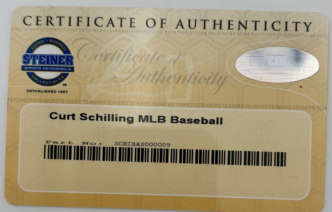 Curt Schilling signed Official 2004 World Series Baseball (Red Sox) - Steiner COA