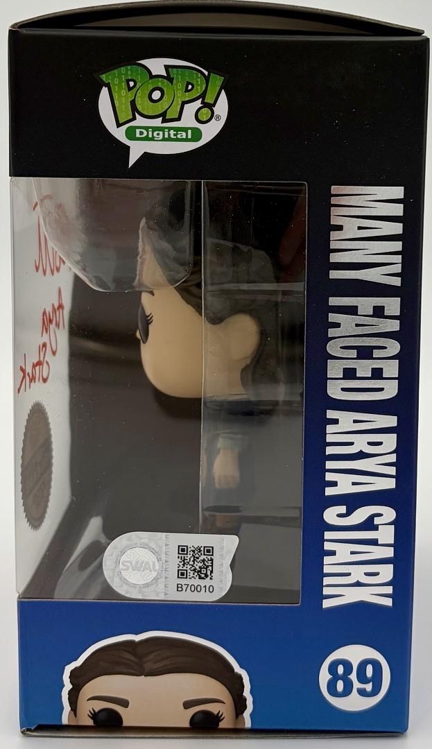 Maisie Williams Signed Funko Pop #89 Arya Stark w/character name (Game Of Thrones) *VERY RARE* - SWAU COA