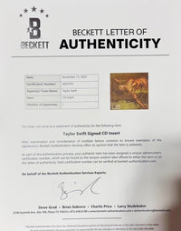 Taylor Swift matted, signed "Life of a Showgirl" CD Insert Photo 2 - Beckett COA with full LOA