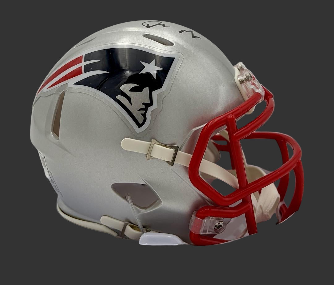 Drake Maye Signed Patriots Mini Helmet  - Fanatics COA