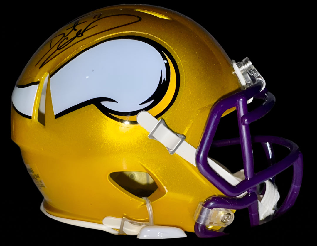 Daunte Culpepper signed flash mini-helmet - Schwartz COA
