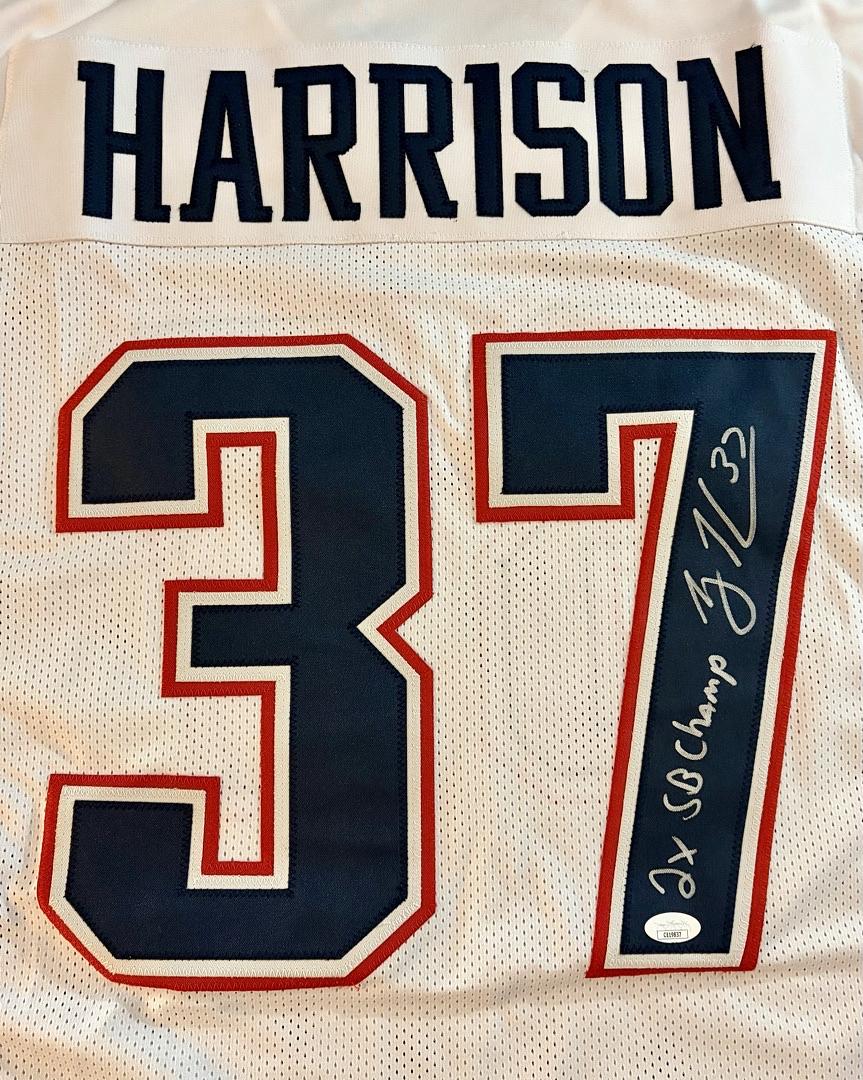 Rodney Harrison signed Patriots jersey w/inscription - JSA COA