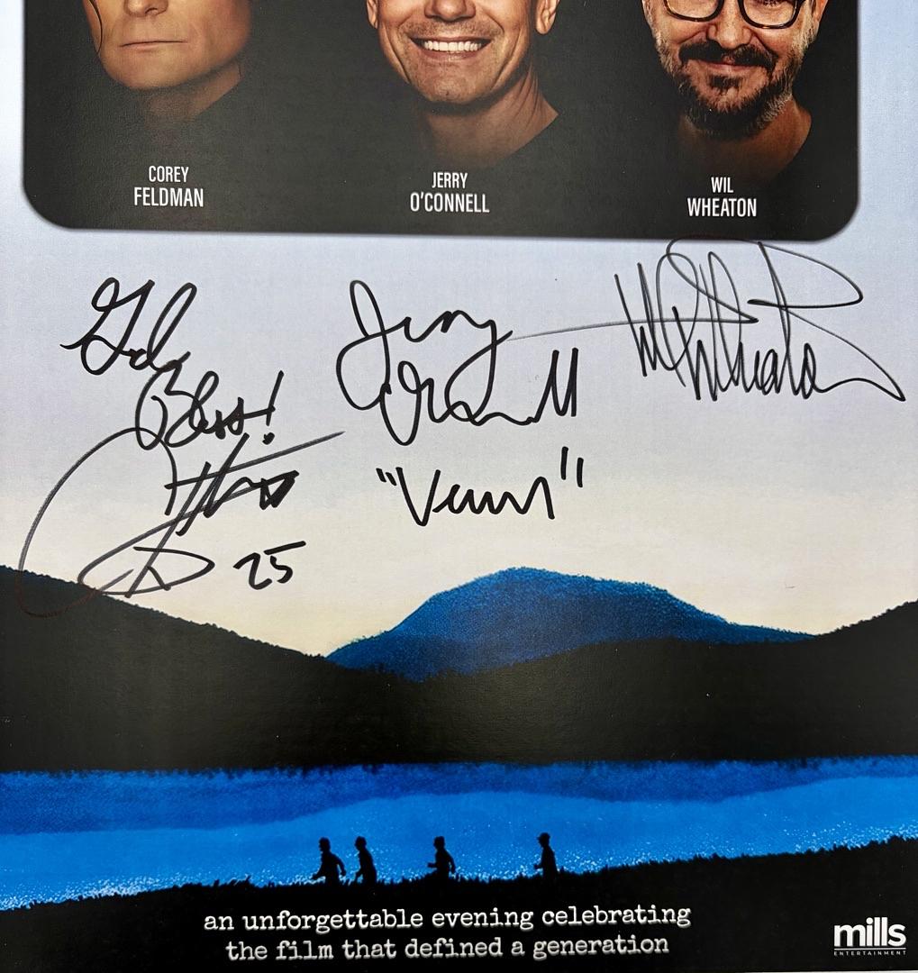 Corey Feldman Wil Wheaton Jerry O'Connell signed 11x17 (Stand by Me) - JSA COA