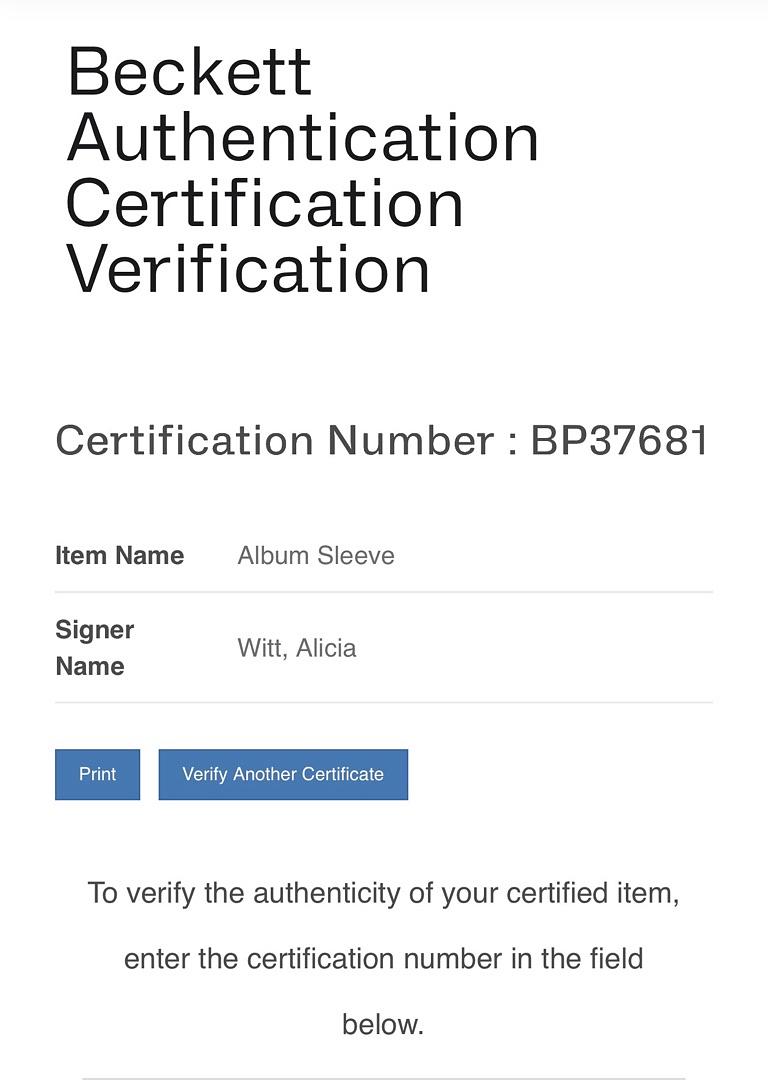 Alicia Witt Signed Album "The Conduit" Vinyl Record - Beckett COA