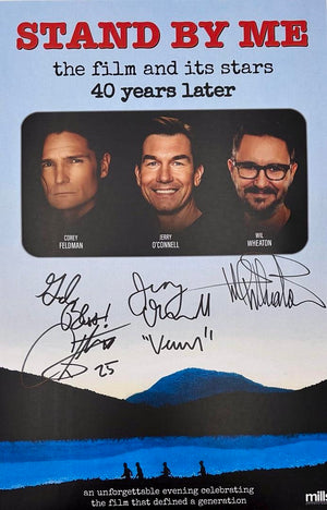 Corey Feldman Wil Wheaton Jerry O'Connell signed 11x17 (Stand by Me) - JSA COA