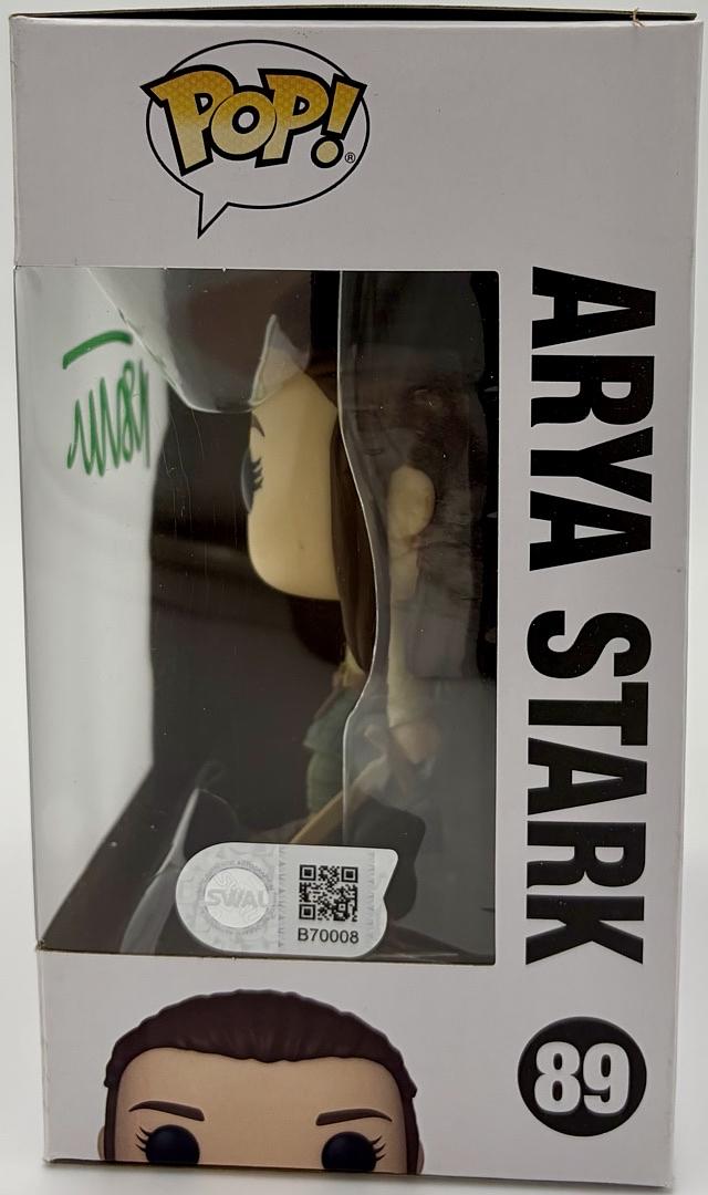 Maisie Williams Signed Funko Pop #89 Arya Stark (Game Of Thrones) *VERY RARE* - SWAU COA