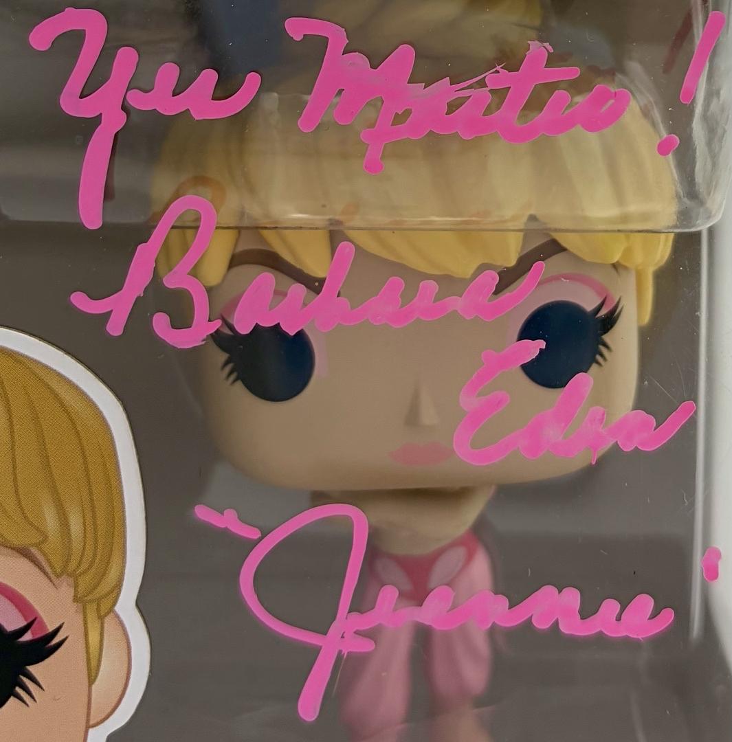 Barbara Eden Signed Funko Pop #965 "Jeannie" (I Dream Of Jeannie) w/Quote and Character Name - JSA COA