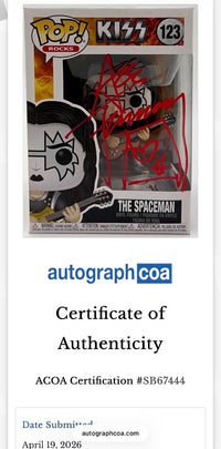 Ace Frehley Signed Funko Pop #123 "The Spaceman" (KISS) - ACOA COA