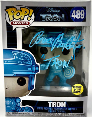 Bruce Boxleitner signed "Tron" Funko #489 w/character name - OC Celebrity Marketing