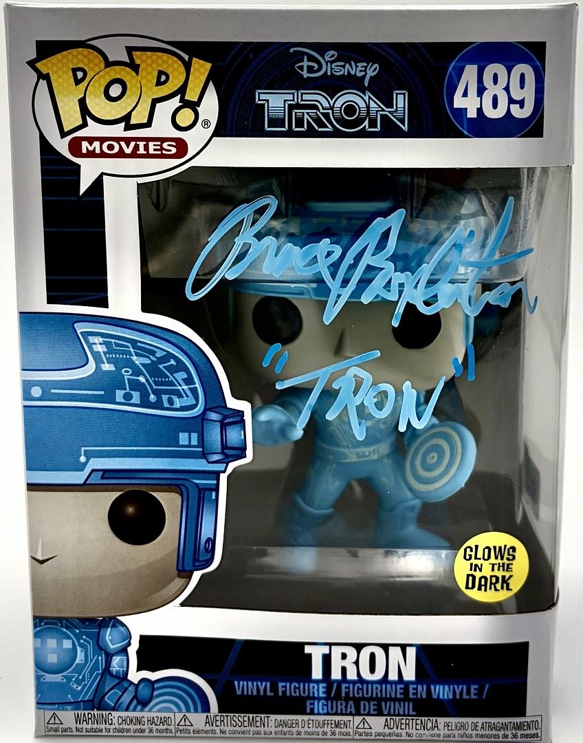 Bruce Boxleitner signed "Tron" Funko #489 w/character name - OC Celebrity Marketing