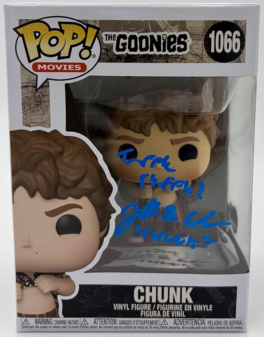 Jeff Cohen signed "Chunk" Funko #1066 (The Goonies) - Beckett COA