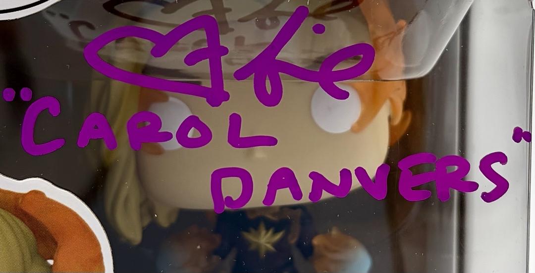Brie Larson Signed Exclusive "Captain Marvel" Funko #1265 w/alias name (The Marvels) - JSA COA