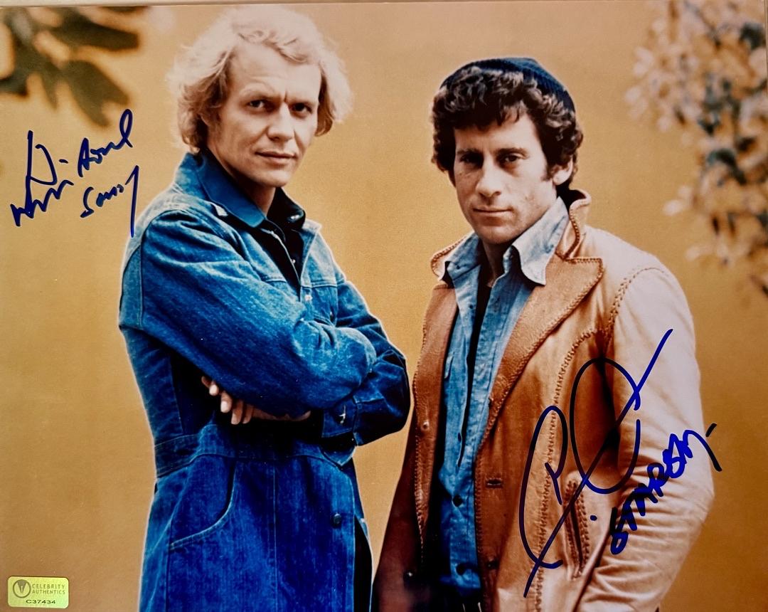 Paul Michael Glaser and David Soul (Starsky & Hutch) signed 8x10 w/character names - Celebrity Authentics COA
