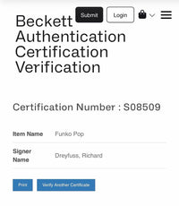 Richard Dreyfuss Signed Funko Pop #756 Matt Hooper (Jaws) - Beckett COA