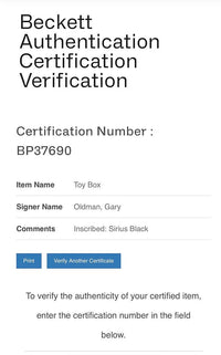 Gary Oldman Signed Wizard Wand (Harry Potter) #01 w/Inscription - Beckett COA