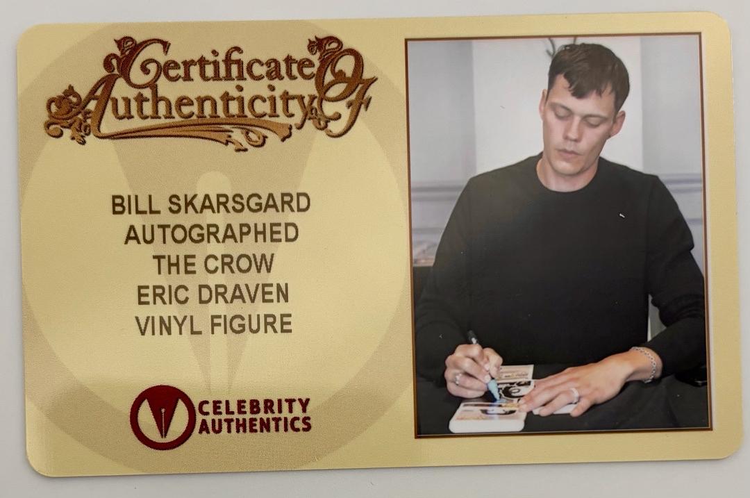 Bill Skarsgard signed "Eric Draven" Funko #1430 (The Raven) - Beckett COA