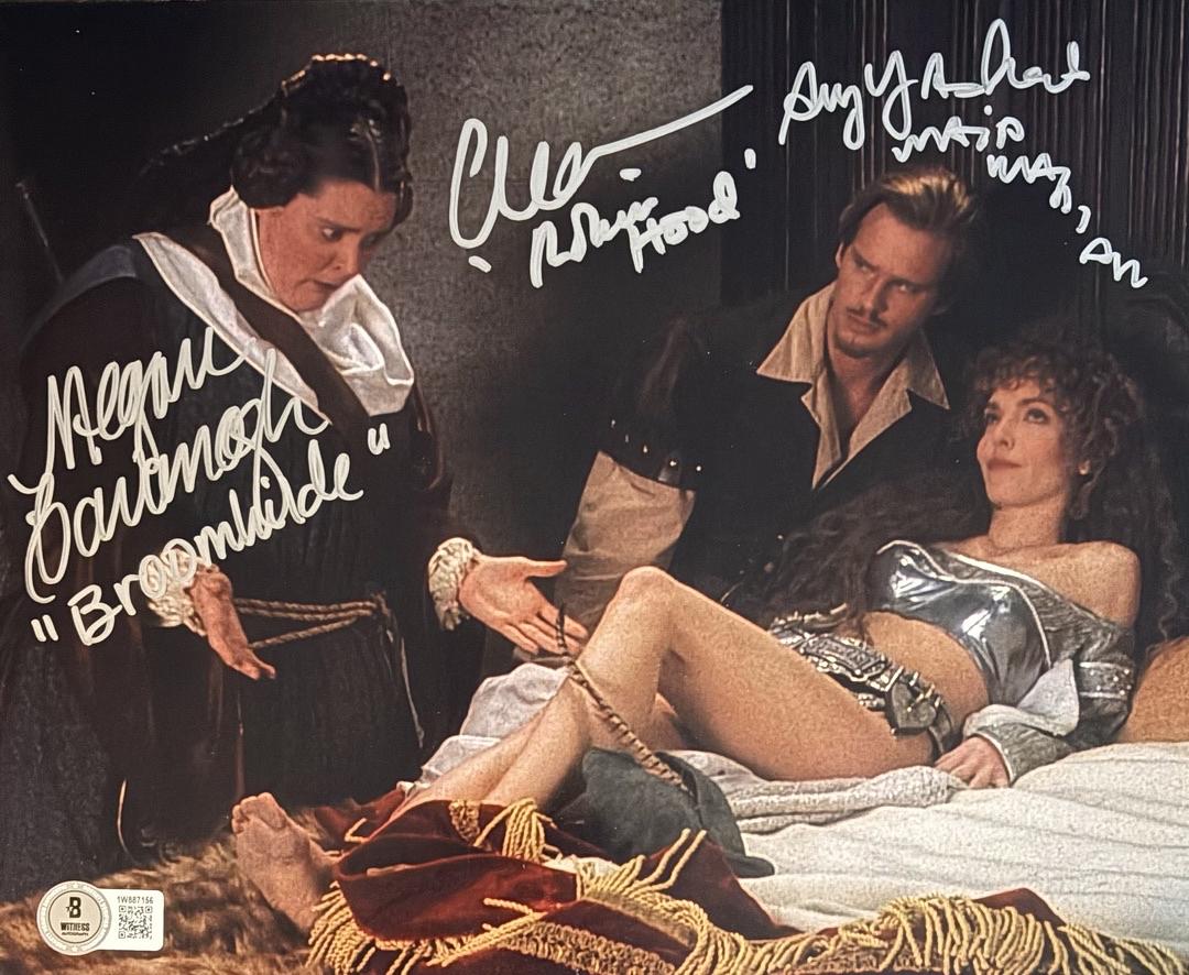 Cary Elwes Amy Yasbeck & Megan Cavanagh (Robin Hood Men in Tights) signed 8x10 - Beckett & Official Pix COAs