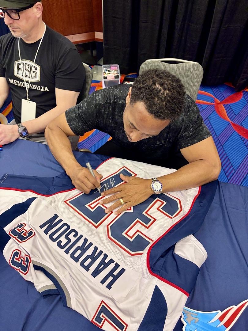 Rodney Harrison signed Patriots jersey w/inscription - JSA COA