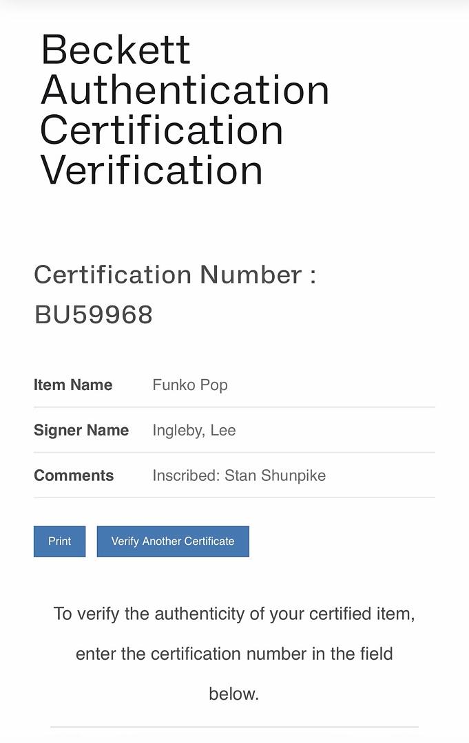 Lee Ingleby signed "Stan Shunpike" Funko #170 (Harry Potter) - Empire Signings & Beckett COA