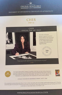Cher 33x23 limited edition signed lithograph - Original Memorabilia Private Signing