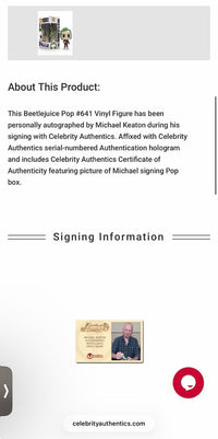 Michael Keaton Signed Funko Pop #641 "Beetlejuice" - Celebrity Authentics