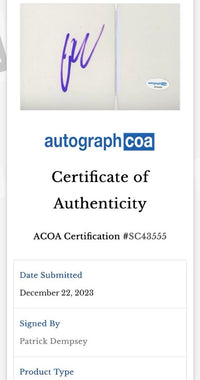 Patrick Dempsey signed Funko #1075 "Grey's Anatomy" - ACOA COA
