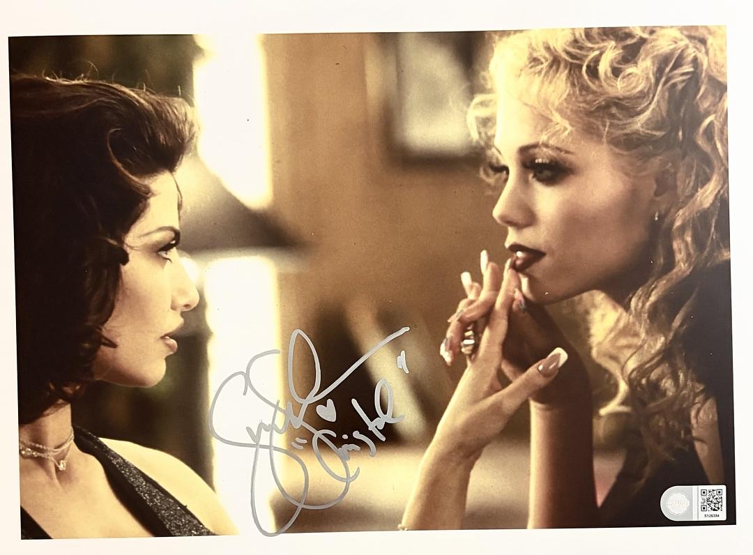 Gina Gershon sexy signed 11x14 (Showgirls) - SWAU COA