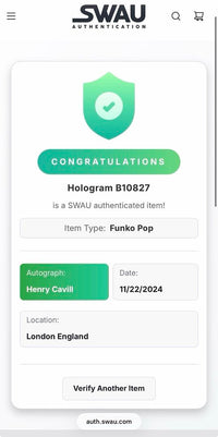 Henry Cavill Signed "Wolverine" Funko #1371 (Marvel) - SWAU