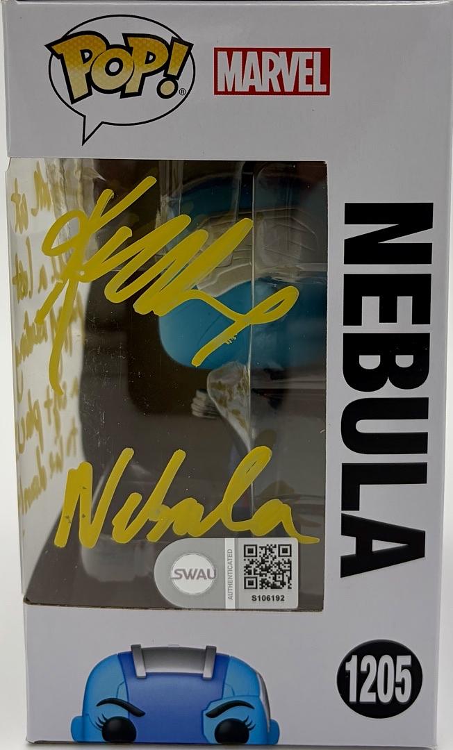 Karen Gillan Signed Funko Pop #1205 "Nebula" (GOTG) w/long quote - SWAU COA