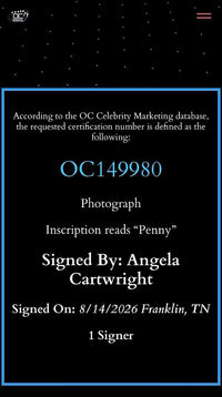 Angela Cartwright Signed 8x10 Photo (Lost In Space) - OC Celebrity Marketing