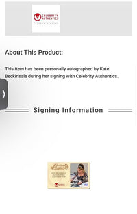 Kate Beckinsale sexy signed 11x14 - Celebrity Authentics & JSA COA