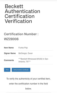 Ewan McGregor signed "Obi Wan Kenobi" Funko #270 (Star Wars) - Beckett COA