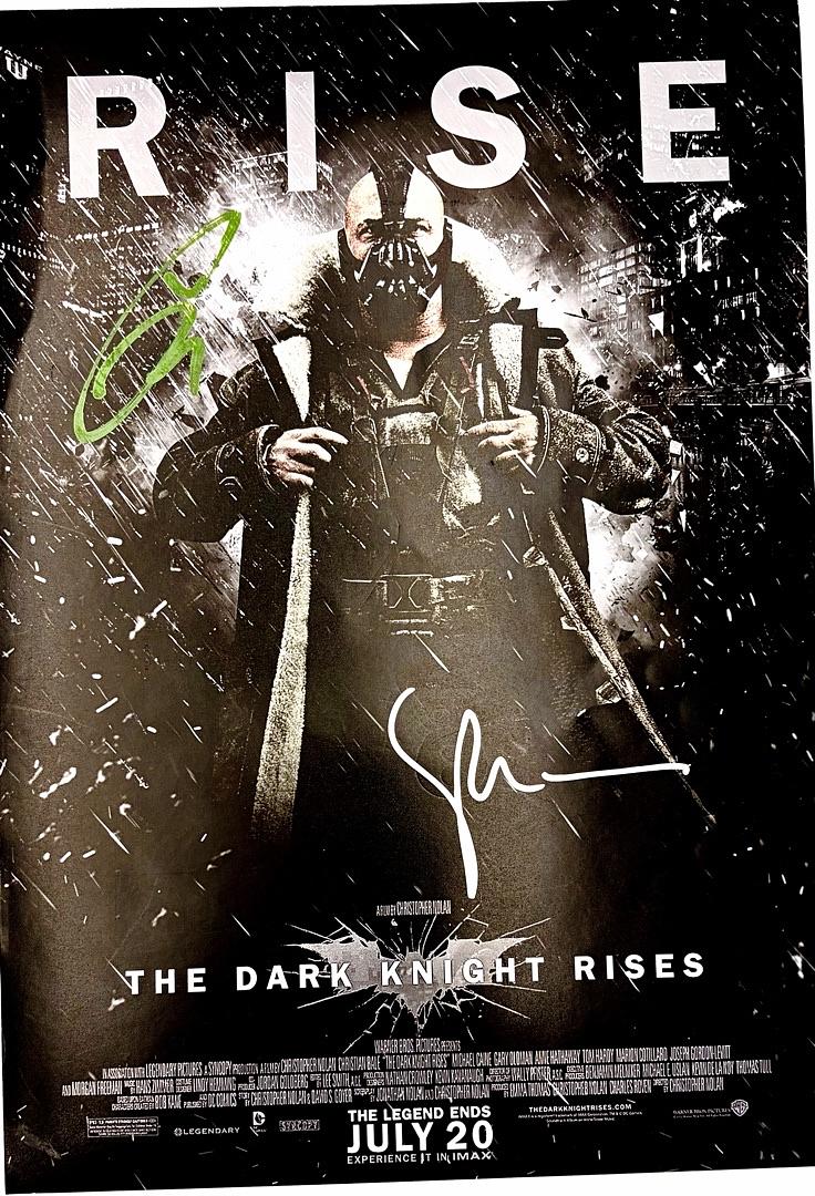 Tom Hardy & Gary Oldman signed 8x12 (Dark Knight Rises) - SWAU COA