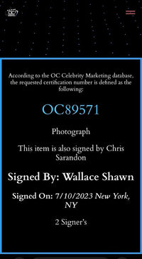 Cary Elwes Wallace Shaun Chris Sarandon signed 11x17 (The Princess Bride) - OC Celebrity Marketing and Official Pix COA's