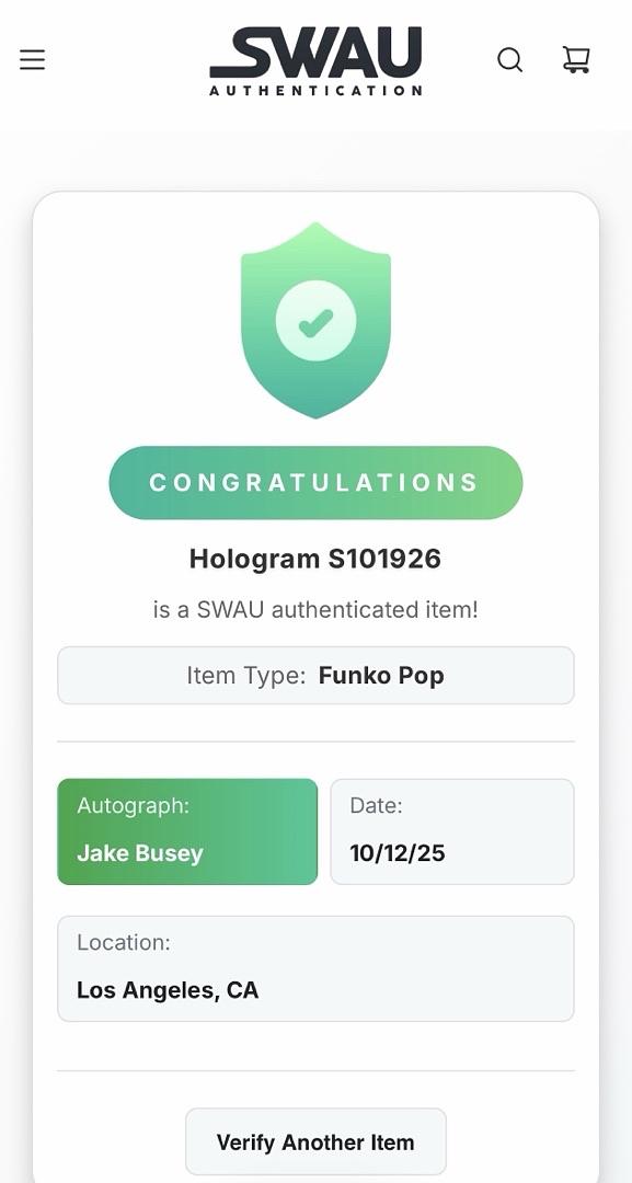 Jake Busey signed "Robin" Funko #1461 (Stranger Things) - SWAU COA