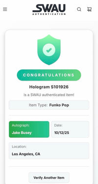 Jake Busey signed "Robin" Funko #1461 (Stranger Things) - SWAU COA