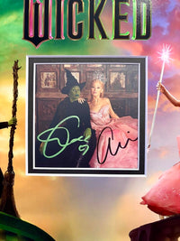 Cynthia Erivo & Ariana Grande Mounted Signed Wicked CD Insert 11x14  - JSA COA