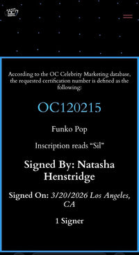 Natasha Henstridge signed "Sil" Funko #1906 (Species) - OC Celebrity Marketing COA