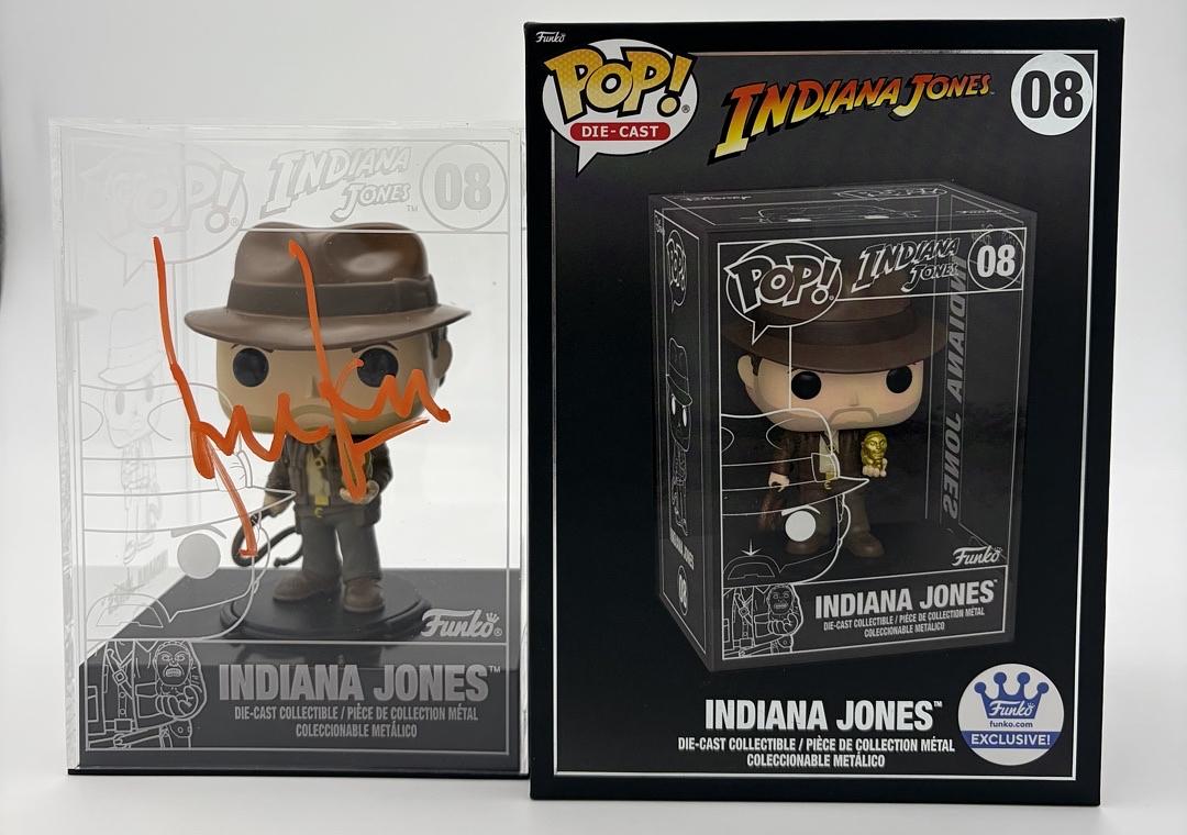 Harrison Ford "Indiana Jones" signed Die-Cast Funko #08 - Beckett COA **RARE**