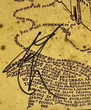 Daniel Radcliffe Signed 13x19 Marauders Map (Harry Potter) - Beckett COA