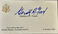 Gerald Ford signed Presidential business card *RARE* - JSA COA