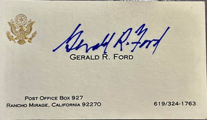 Gerald Ford signed Presidential business card *RARE* - JSA COA