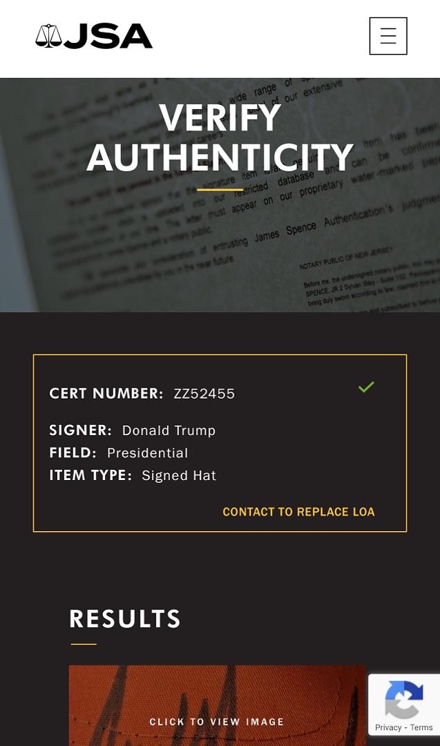 Donald Trump Signed MAGA President #45 Hat/Cap (Red) #02 JSA COA w/full letter of authenticity