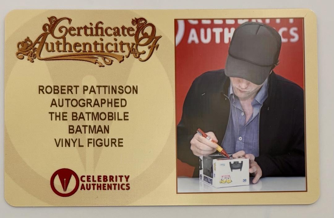Robert Pattinson Signed Funko Pop #1187 (Batman) - Celebrity Authentics