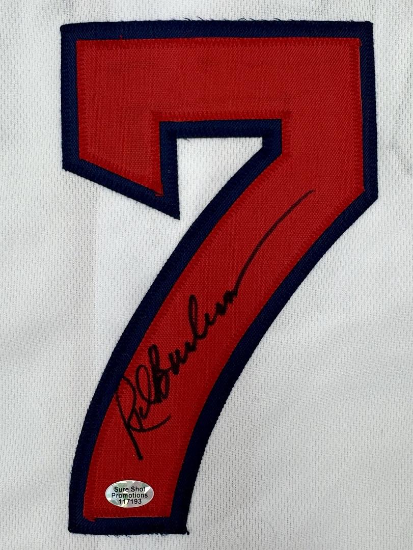 Rick "Rooster" Burleson Signed Red Sox White Custom Jersey - Sure Shot COA