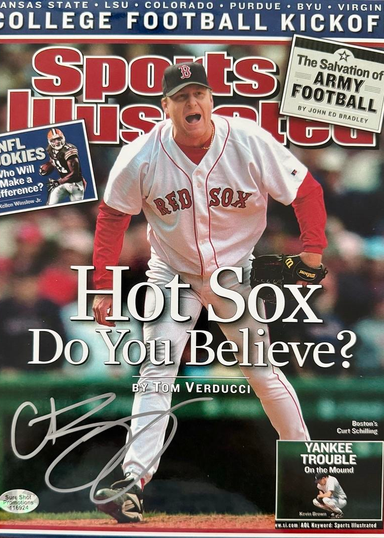 Curt Schilling Signed 8x10 Photo SI Cover  - Sure Shot COA
